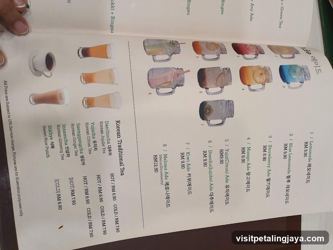 Korean Traditional Tea Menu
