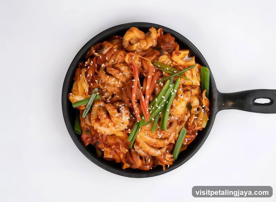 Stir-fried Noodles in Skillet