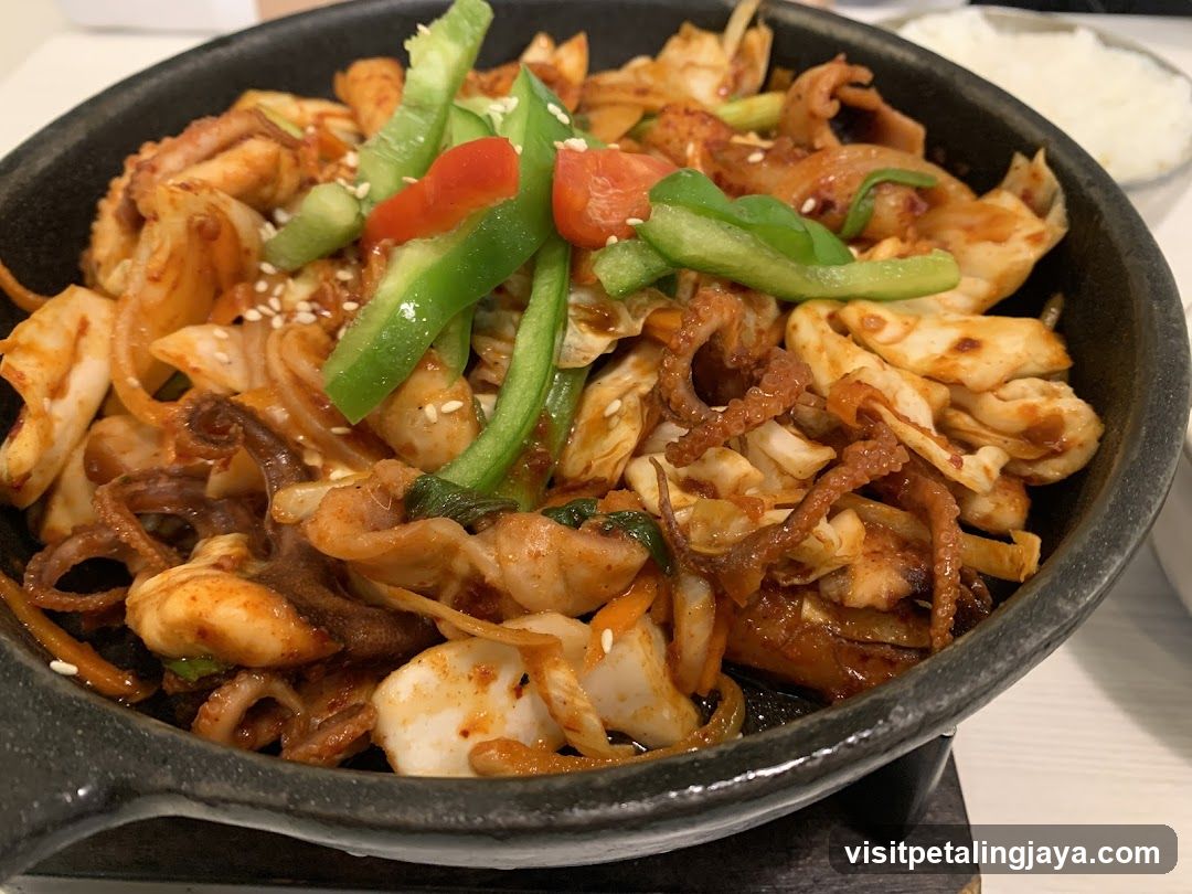 Sizzling Seafood Dish in Stone Pot