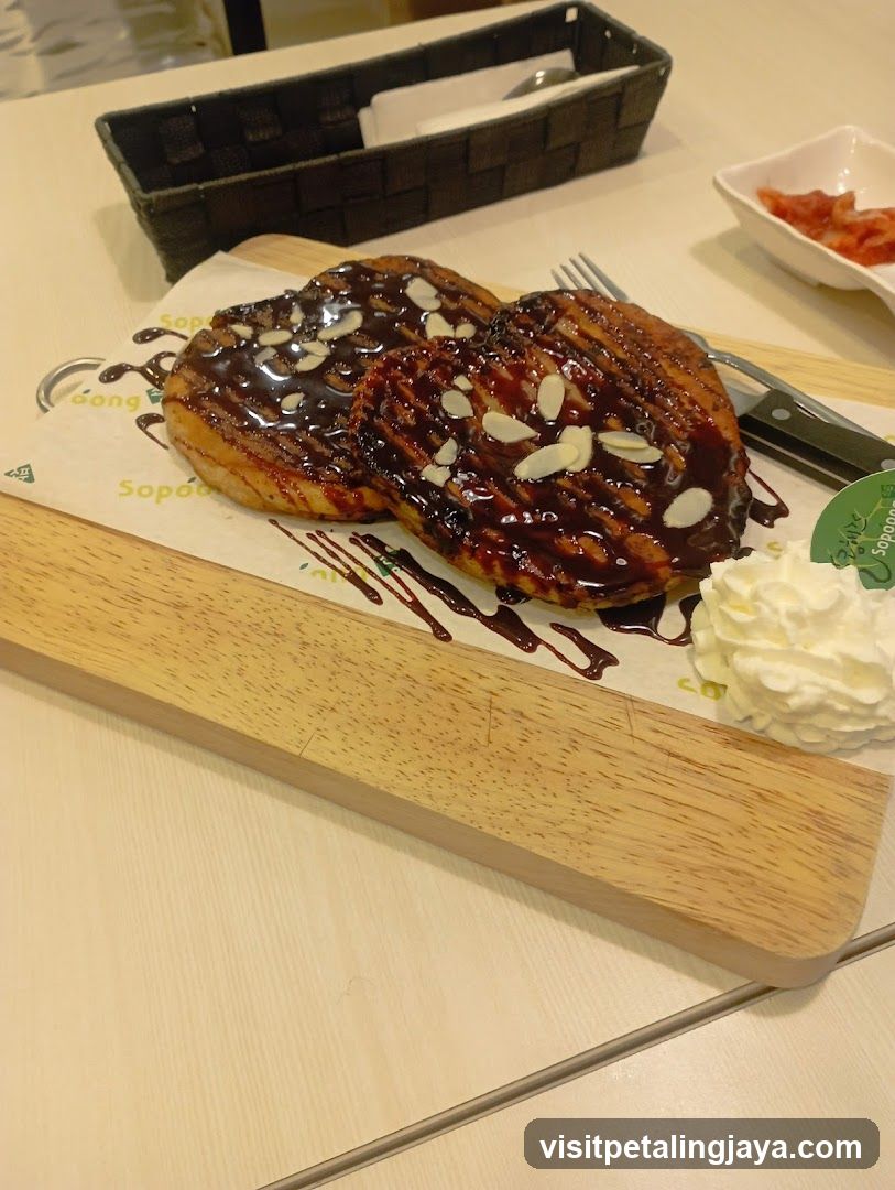 Grilled Donuts with Almonds and Whipped Cream