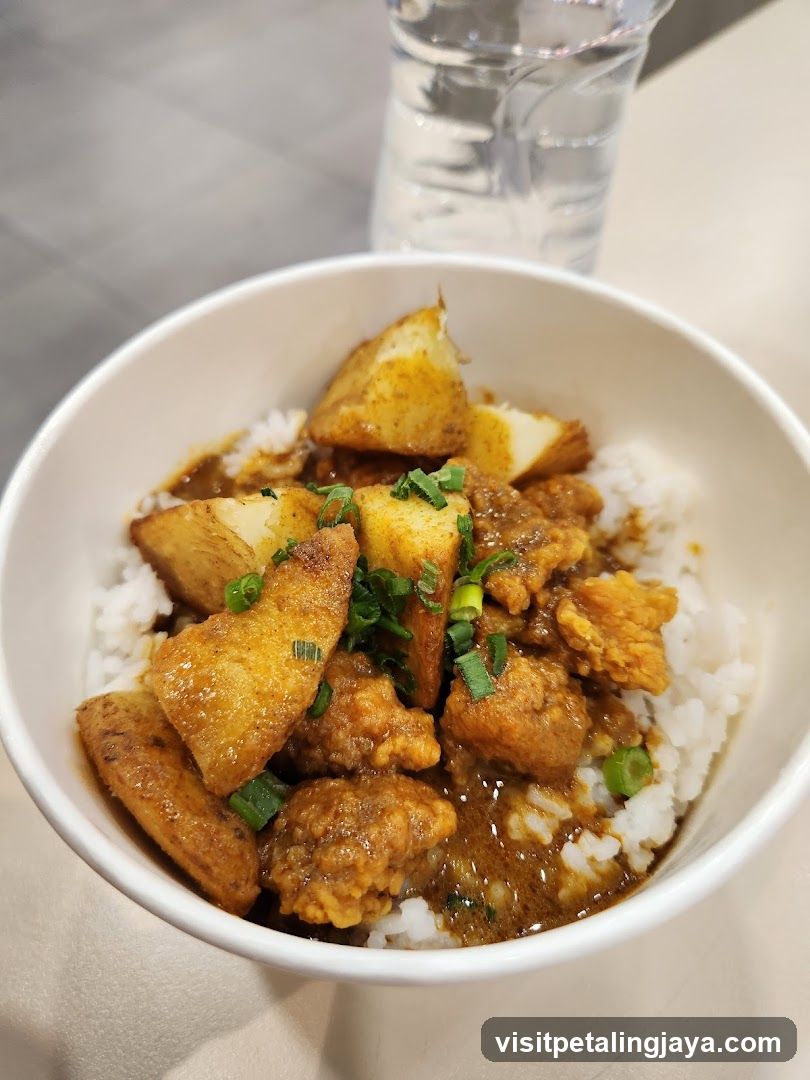 Curry Rice Bowl with Tofu and Chicken
