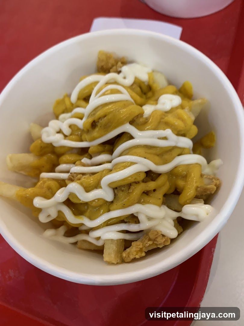 Loaded Fries with Cheese and Mayo