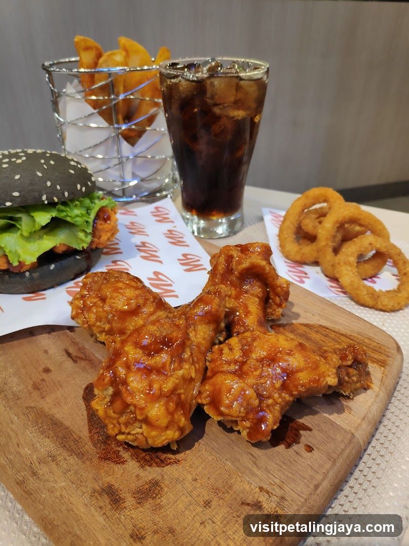 Fried Chicken and Burger Meal