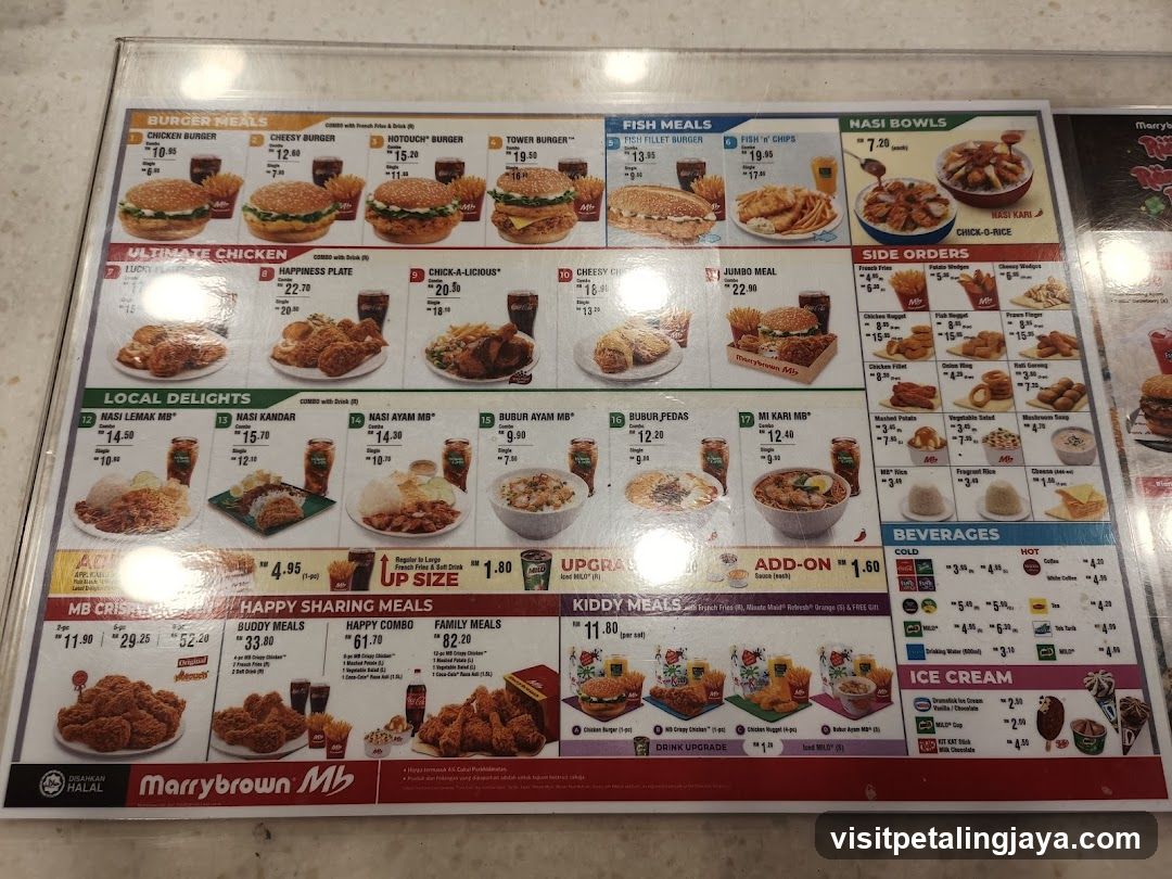 Marrybrown Menu Board