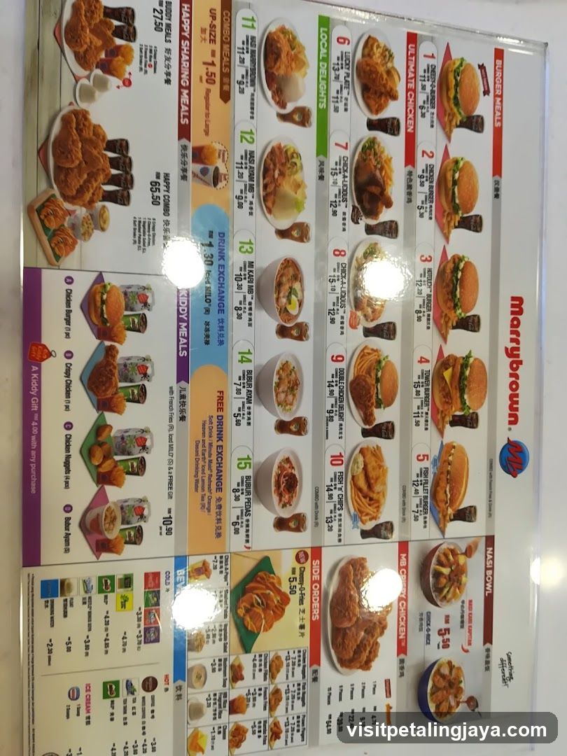 Marrybrown Menu Board