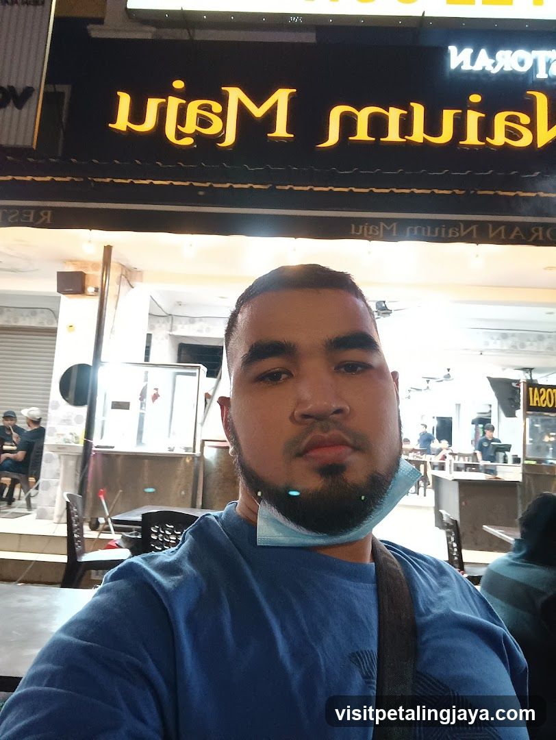 Selfie at a restaurant interior
