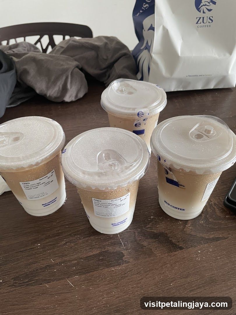 Zus Coffee Drinks on Table