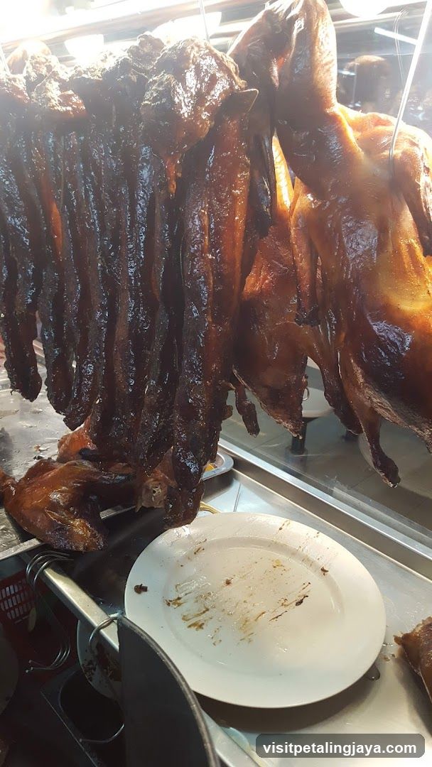 Hanging Roasted Meats Display