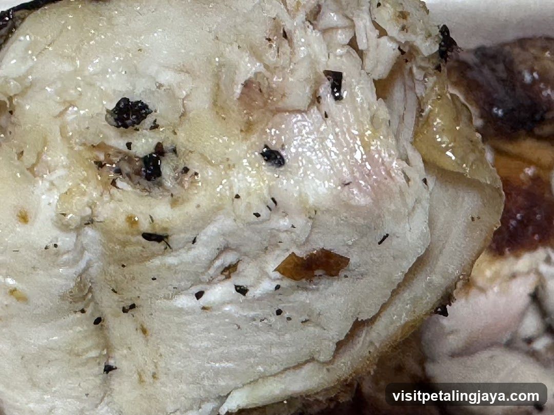 Close-up of cooked meat with seasoning