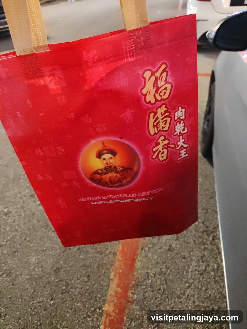Red Gift Bag with Portrait