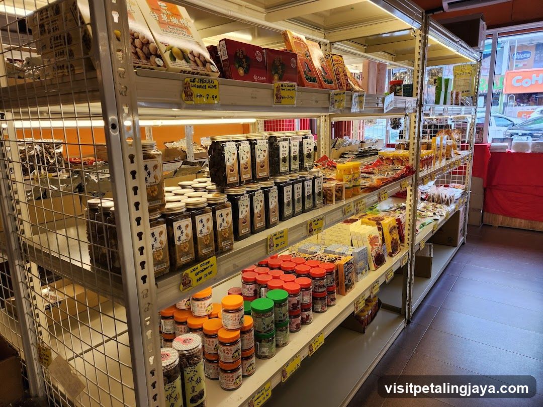 Store Interior with Shelves of Products