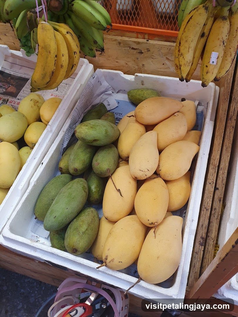 Fruit Display at Market Stall