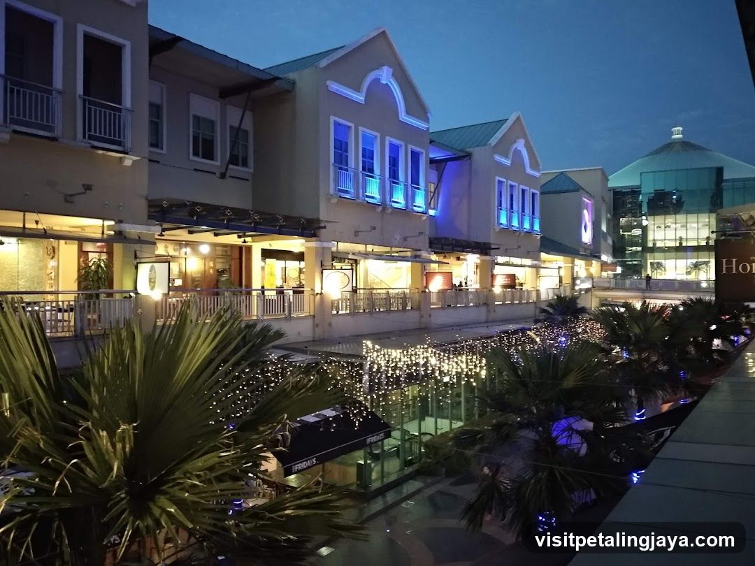 Evening View of Shopping Complex