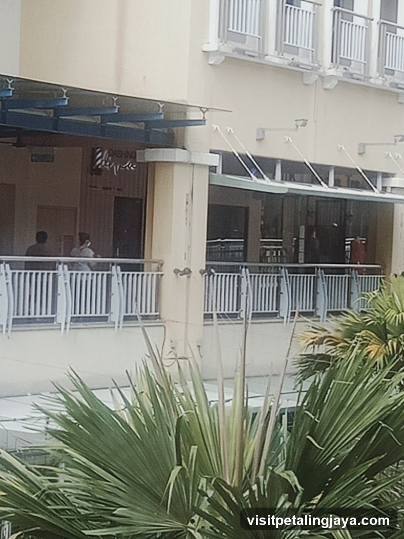 Building Exterior with Palm Plants