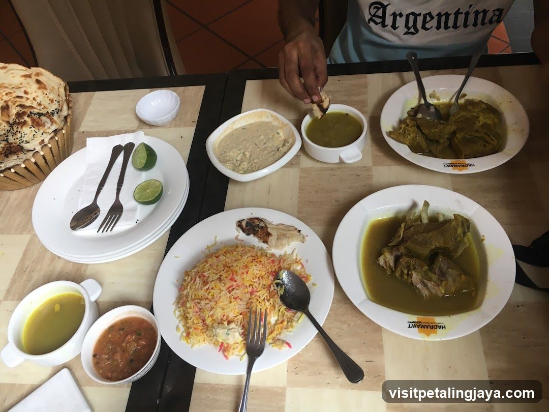 Meal Spread with Rice and Stew
