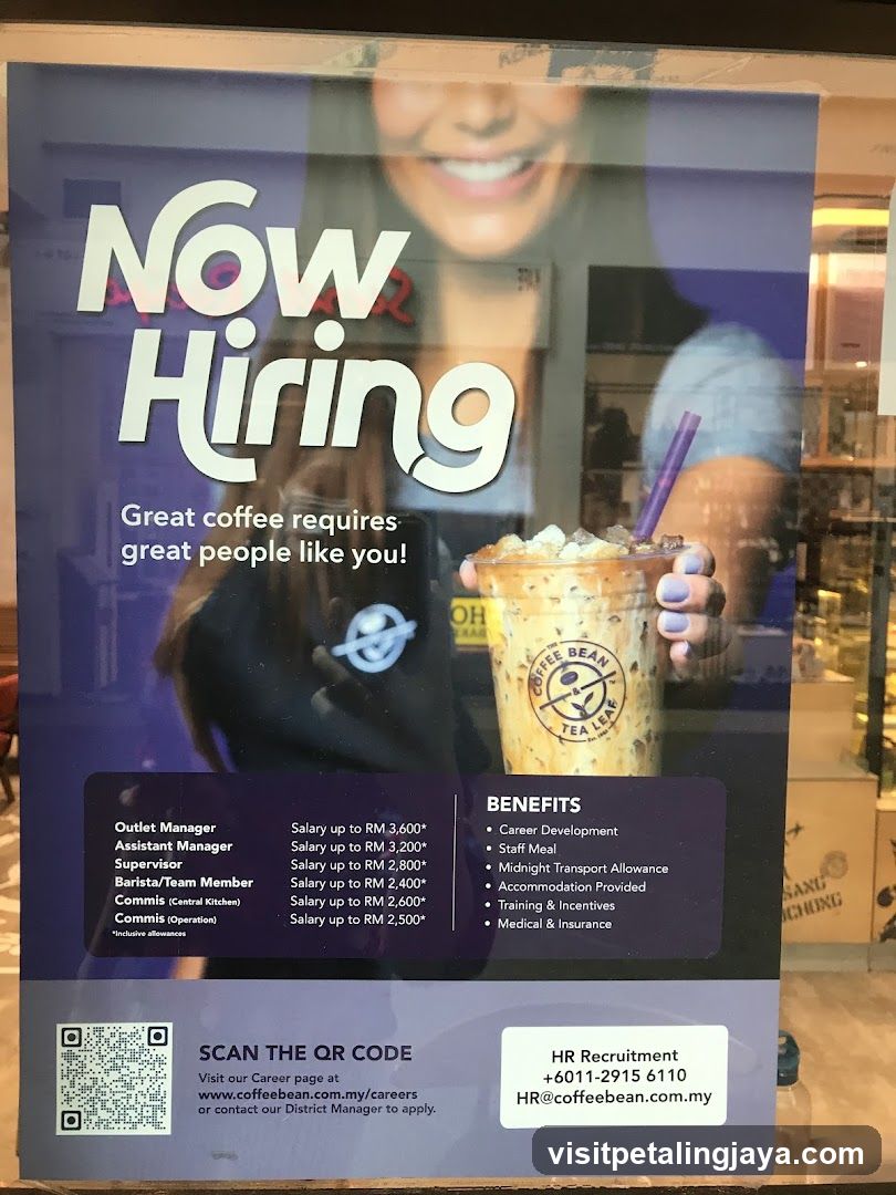 Coffee Bean Hiring Poster