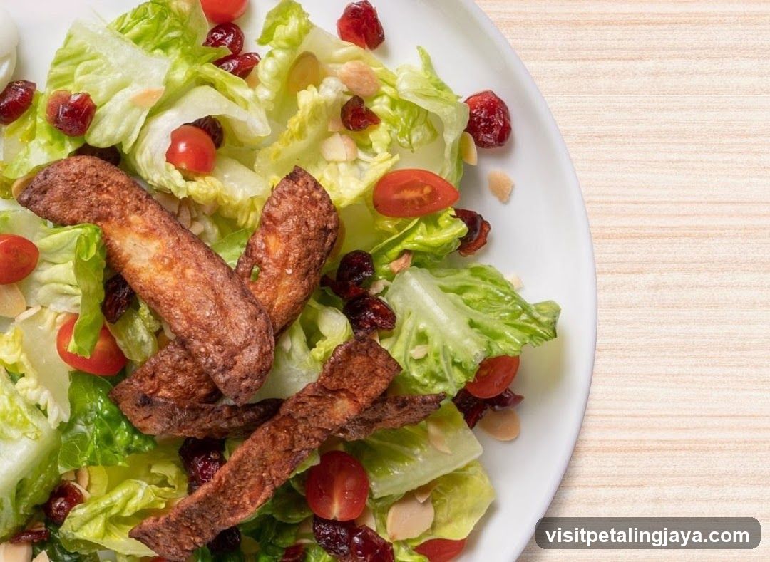 Salad with Crispy Tofu Strips