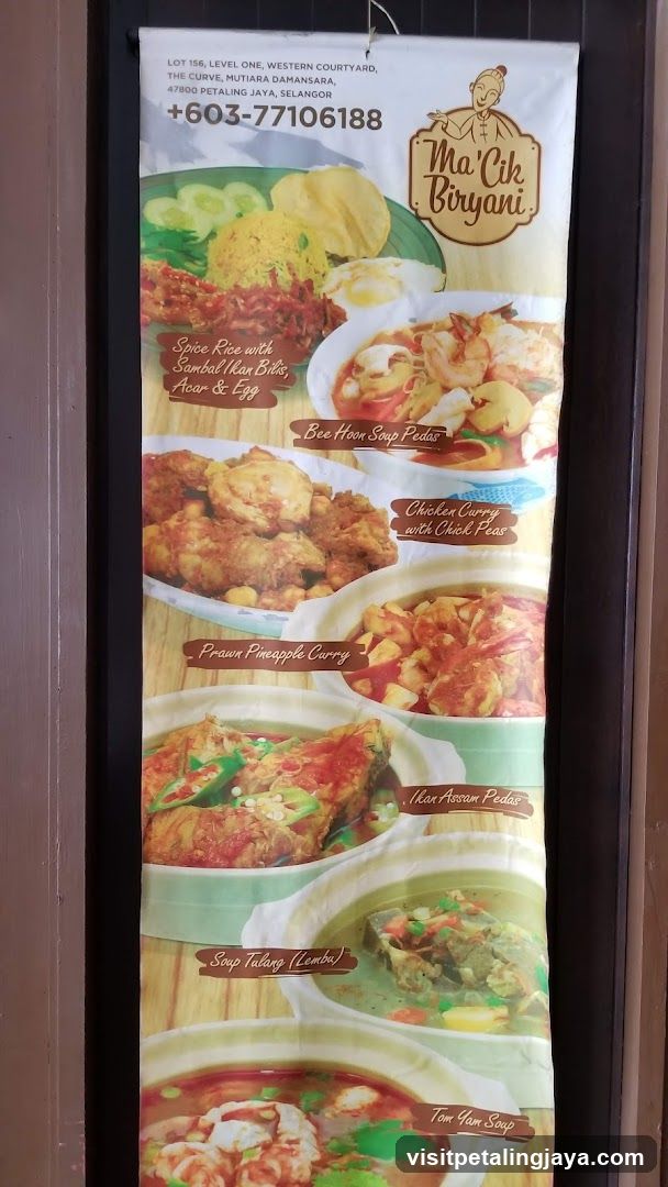 Ma'Chik Biryani Menu Board