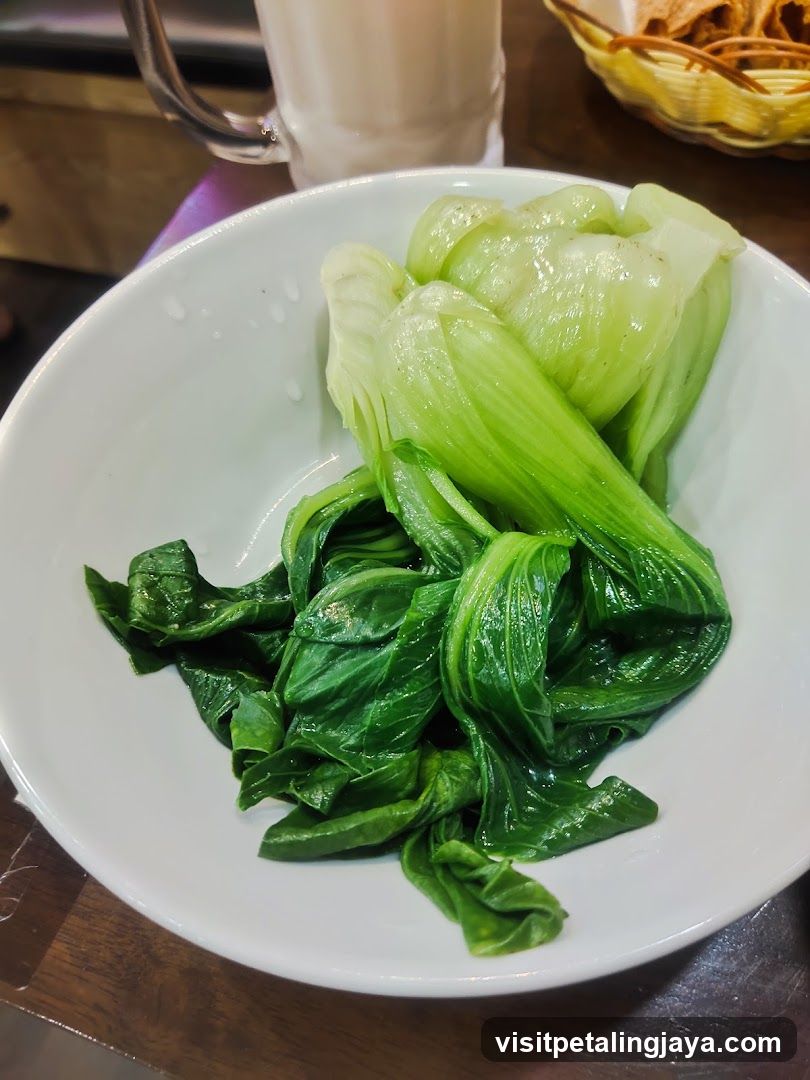 Steamed Bok Choy with Side Dish