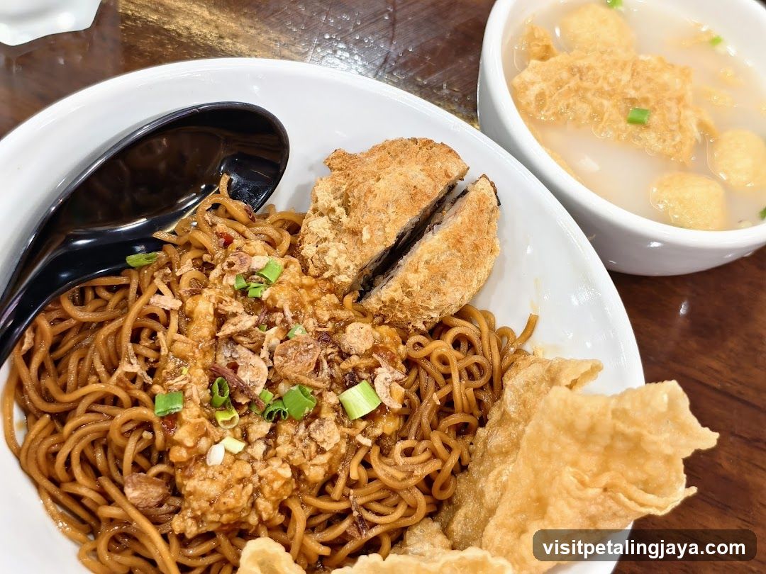 Noodle Dish with Fried Items