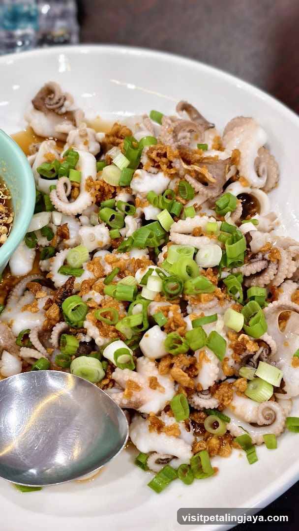 Octopus Dish with Scallions and Garlic