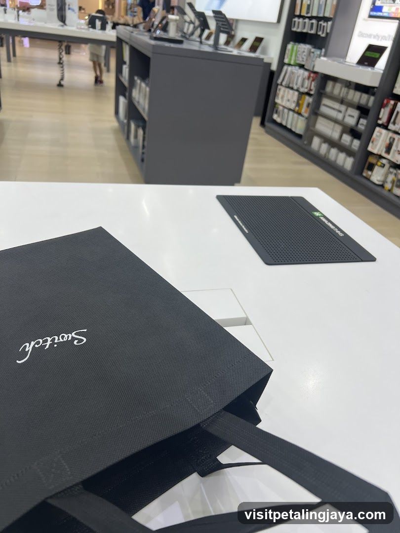 Store Interior with Shopping Bag