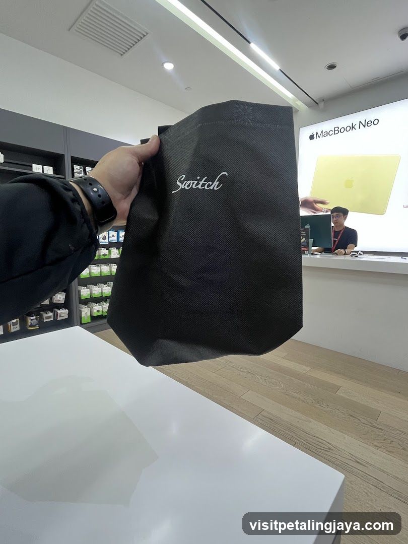 Store Interior with MacBook Display