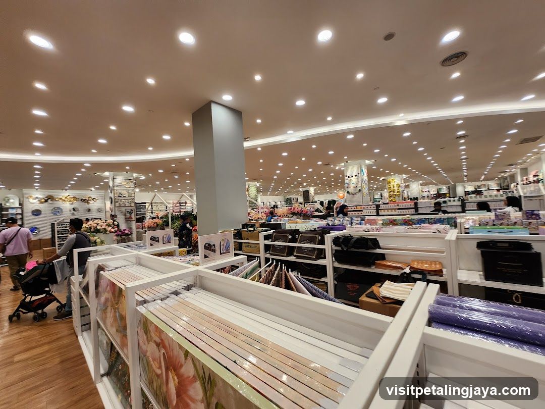 Interior of a well-lit retail store with floral and stationery products