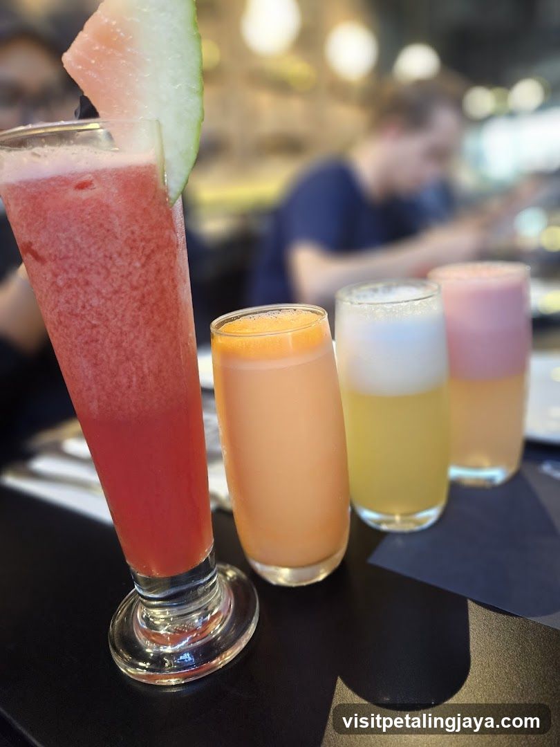 Colorful Drinks on a Table