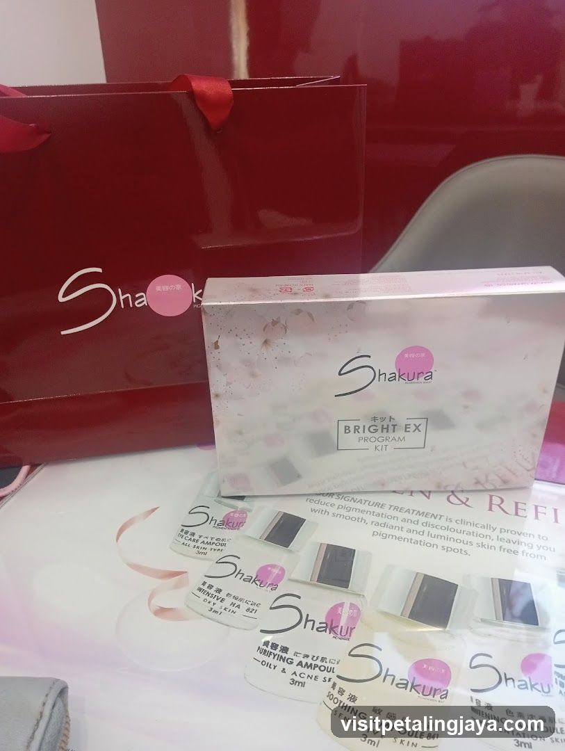 Shakura Skincare Products Display