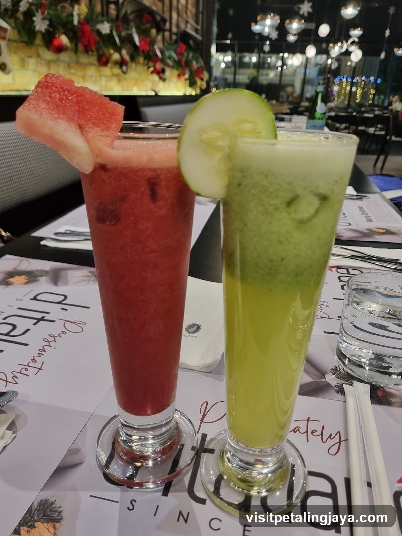 Fruit Smoothies at a Restaurant