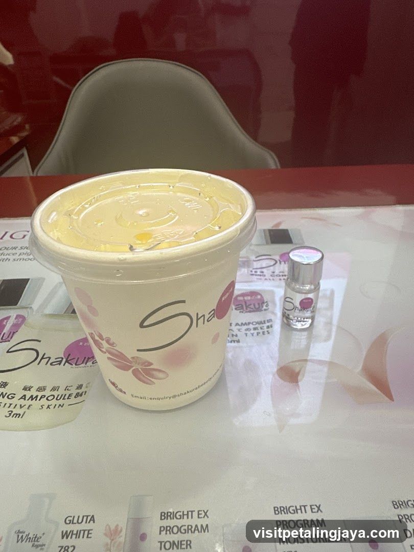 Shakura Skin Care Products Display