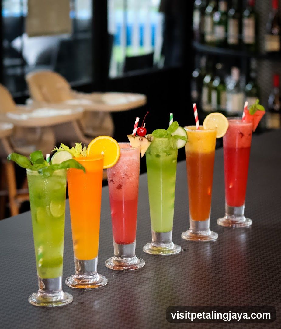 Colorful Tropical Cocktails