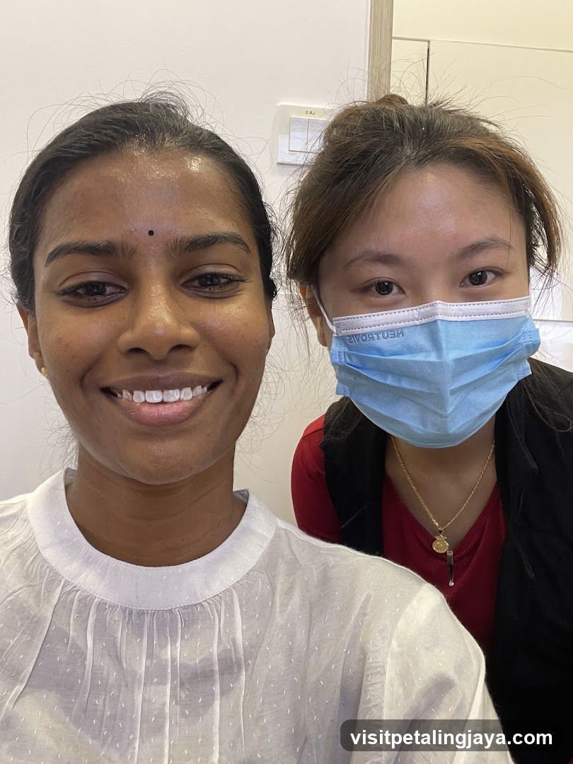 Two women in a clinical or medical setting