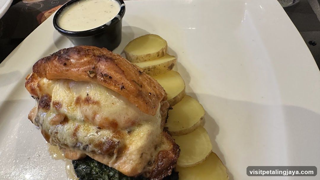 Cheese-Stuffed Chicken with Potatoes