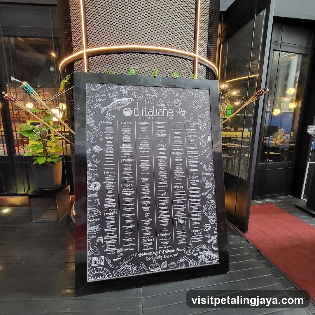 d'italiane Menu Board