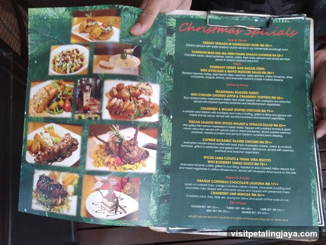 Christmas Specials Menu