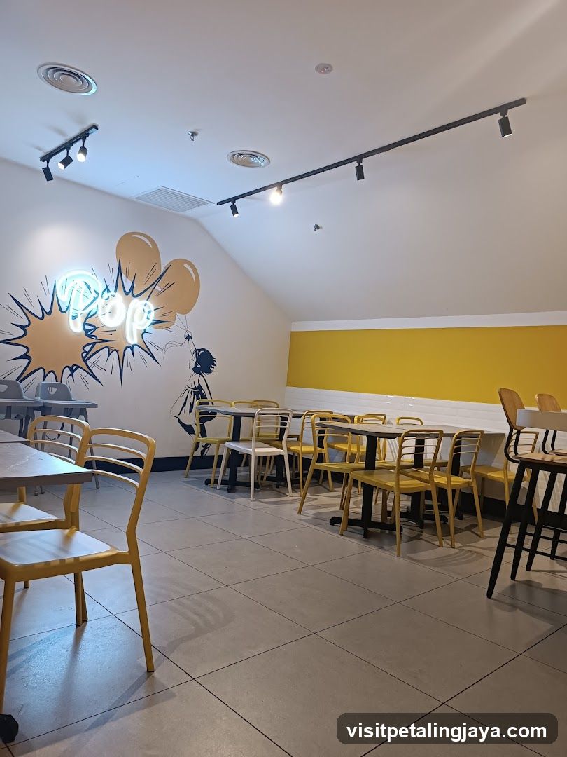Interior of a modern café or restaurant