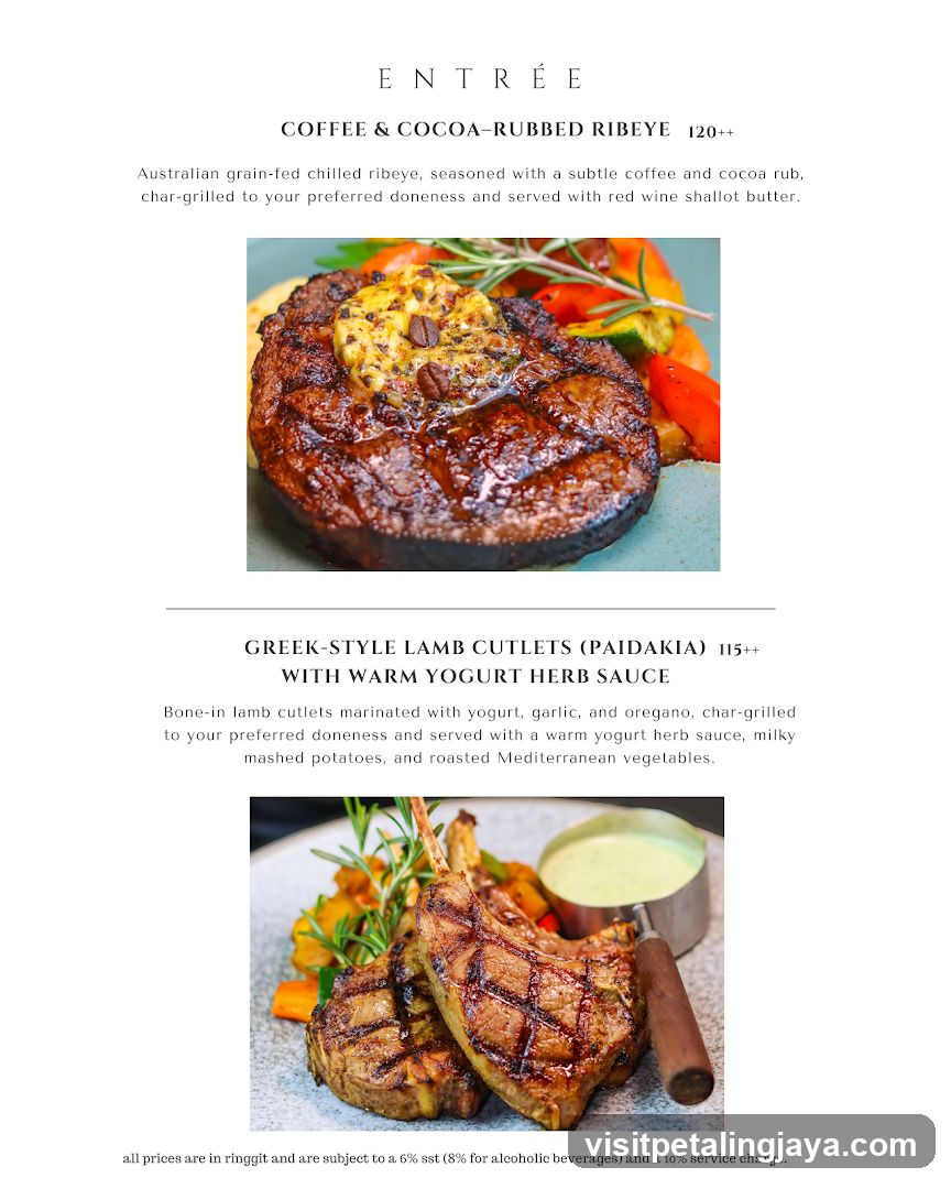 Entrée Menu Page