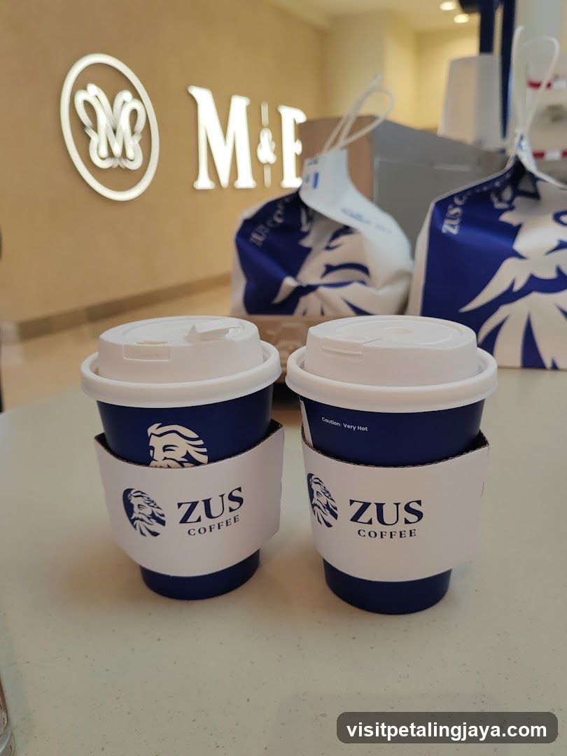 Zus Coffee Cups on Counter