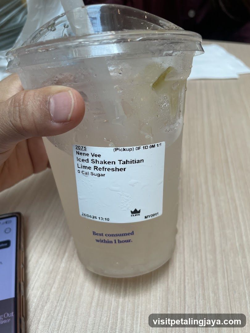 Iced Shaken Tahitian Lime Refreshers