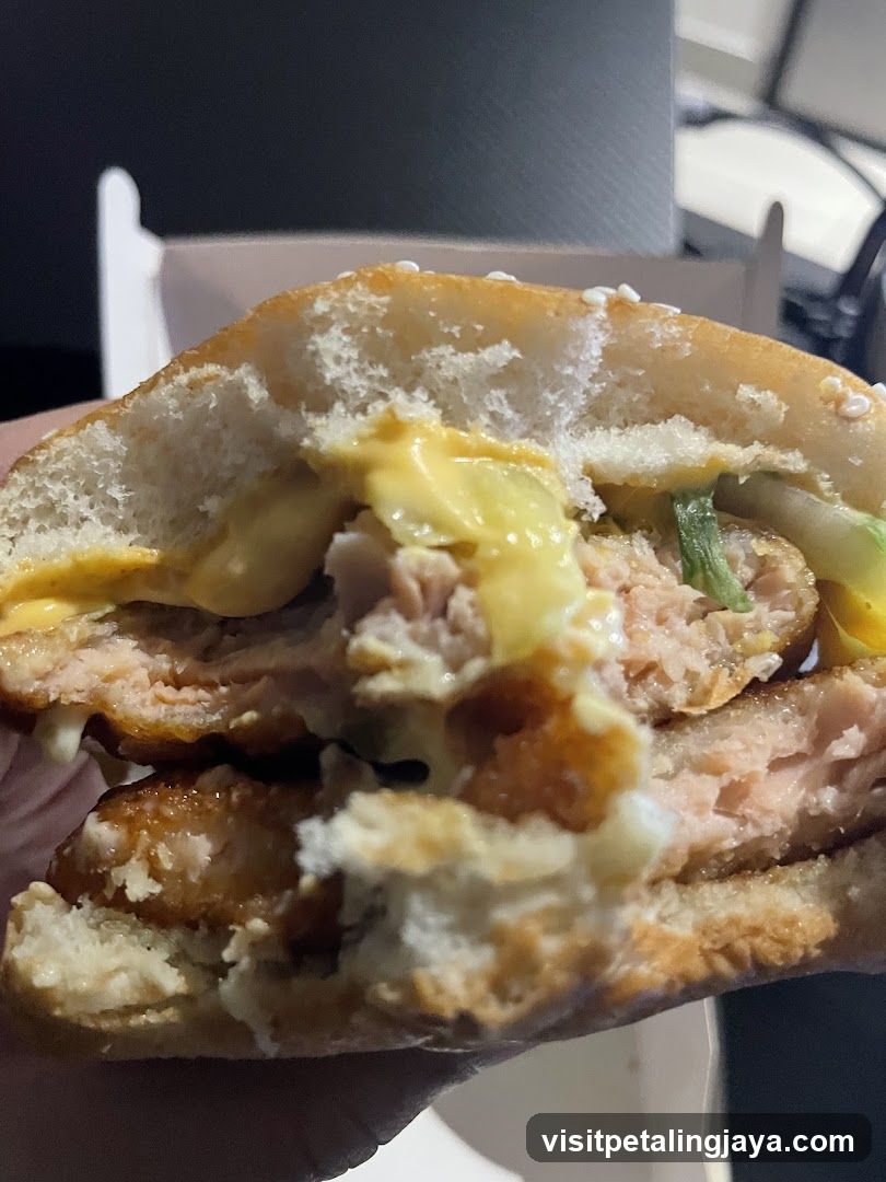 Fried Chicken Sandwich with Cheese and Egg