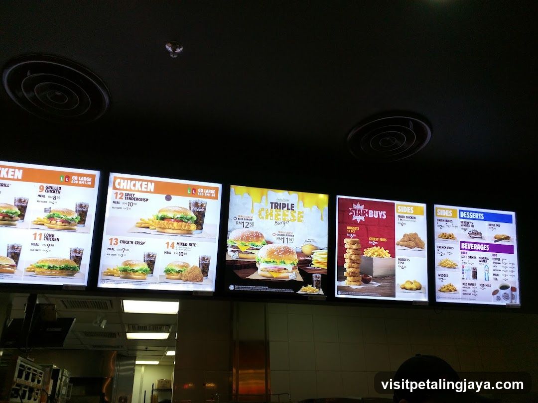 Fast Food Menu Board Display