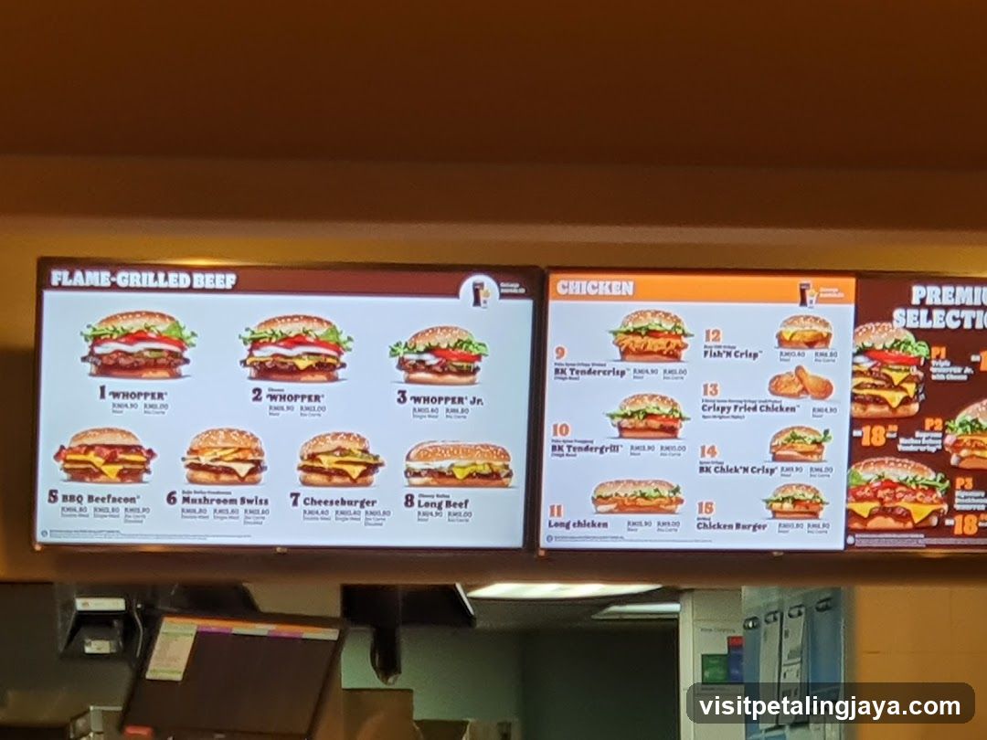 Fast Food Menu Board
