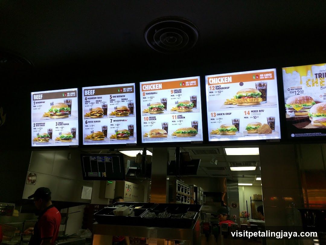 Fast Food Menu Board Display