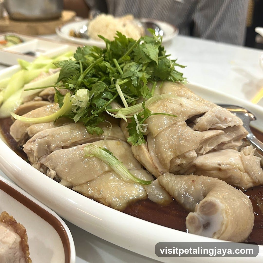 Steamed Chicken with Cilantro and Scallions