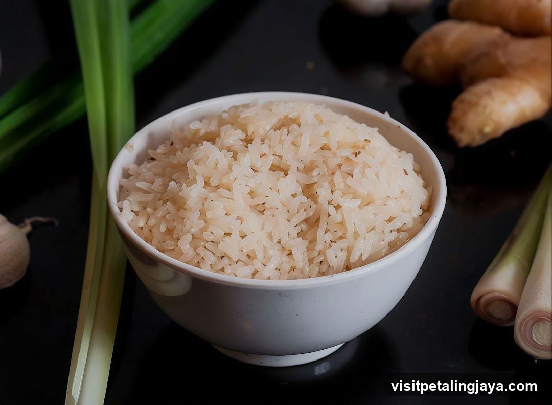 Bowl of Rice with Ingredients