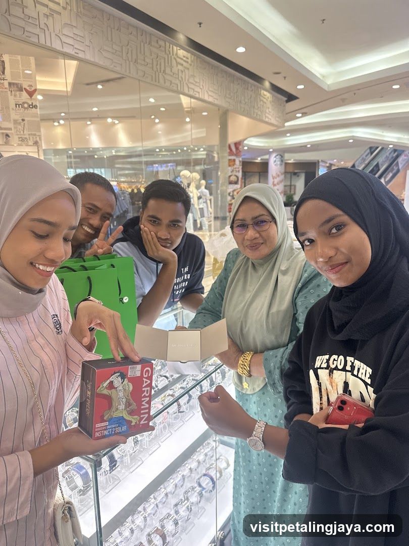 Group of people in a mall store