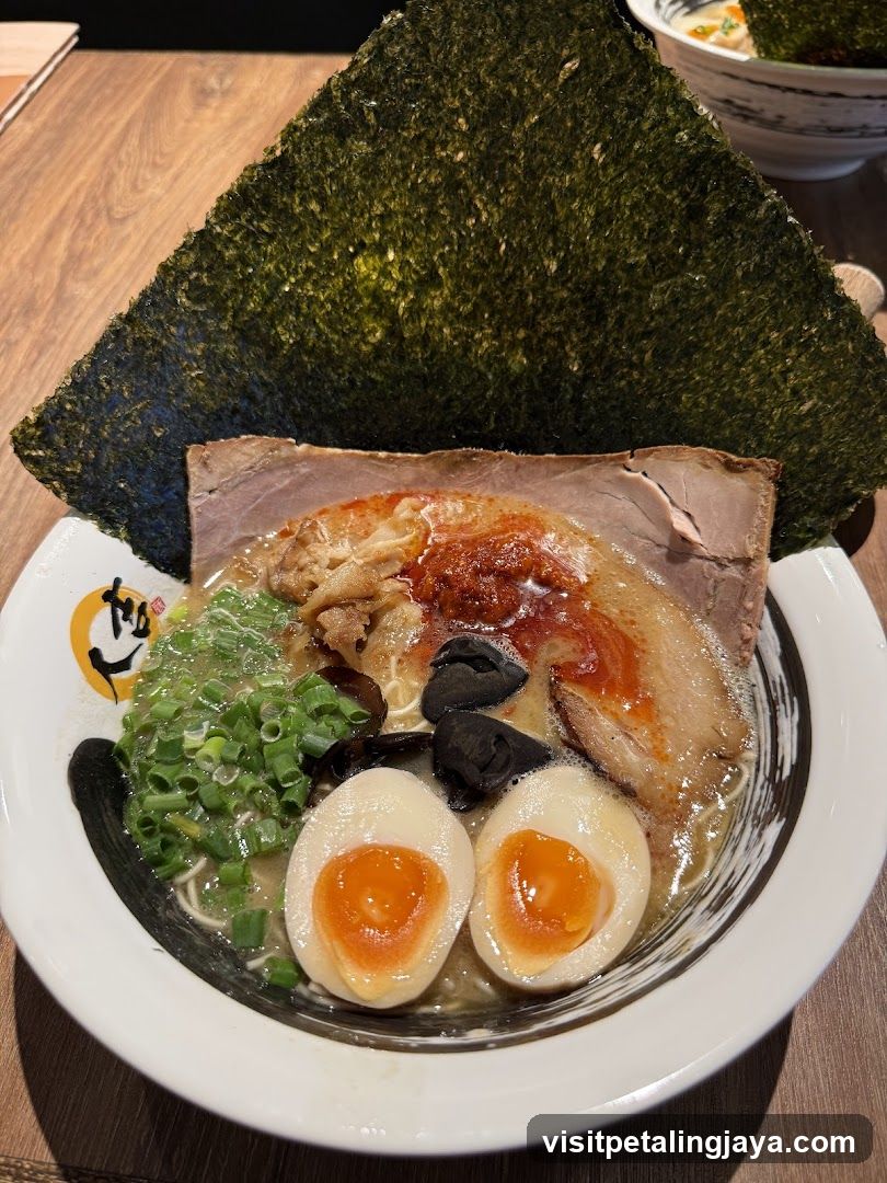 Ramen Bowl with Nori and Halved Eggs