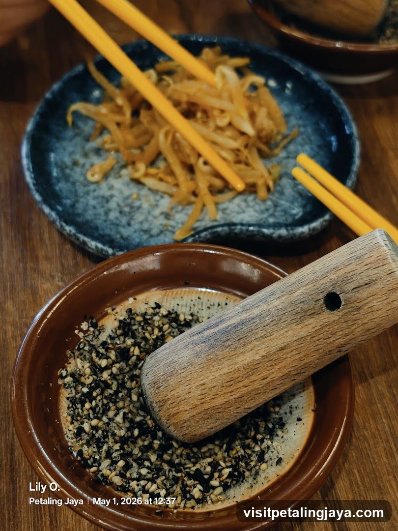 Food Table Setting with Chopsticks and Seasoning